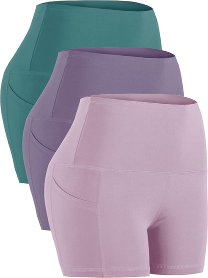 Women'S 3"/4" High Waist Spandex Running Shorts for Yoga