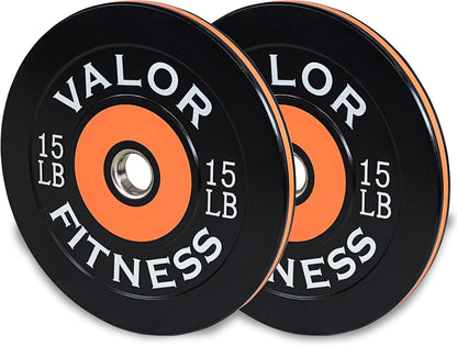 Olympic Bumper Plates for Weight Lifting Strength & Conditioning Cross Training Workouts Sold in Pairs Singles Sets