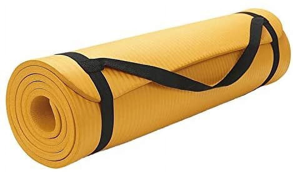 Yoga Mat 72" X 24" - Extra Thick Exercise Mat - with Carrying Strap for Travel - Grey