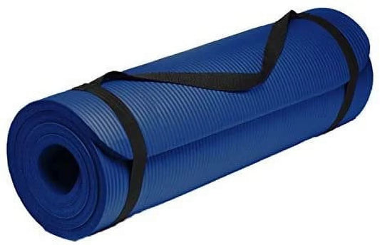 Yoga Mat 72" X 24" - Extra Thick Exercise Mat - with Carrying Strap for Travel - Grey